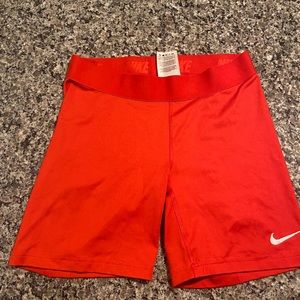 Red Nike Compression Shorts